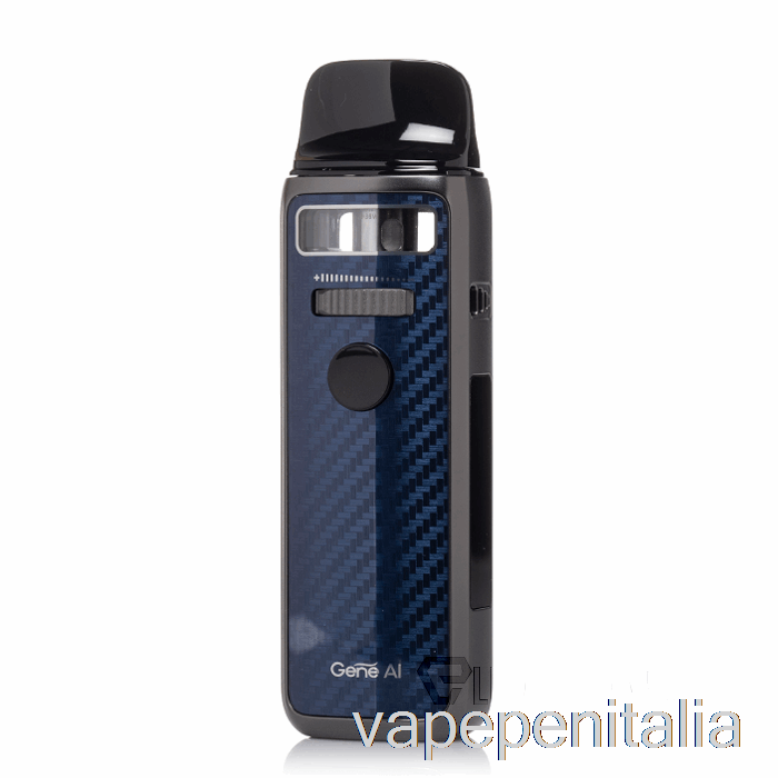 Penna Vape Voopoo Vinci 3 Pod Mod Kit In Fibra Di Carbonio Blu